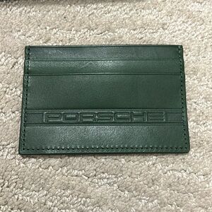 Porsche leather green card holder NIB